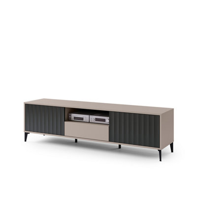 Rimini Premium TV Unit with Storage Modern Textured Door