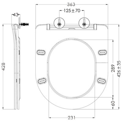 Rimless Black Matt Back to Wall Toilet with Concealed Cistern & Square Black Flush Button - 5