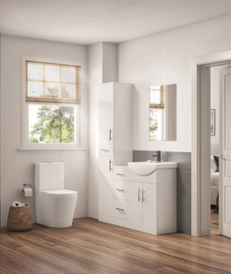 Rimless Close Coupled Toilet with Soft Close Seat & Dual Flush
