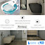 Rimless ECO Wall Hung Toilet Pan, Seat & GROHE 0.82m Low Height Cistern WC Frame-Complete Set