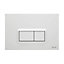 Rimless Wall Hung Toilet & VITRA 0.75m Low Concealed Cistern Frame Square Plate-Complete Set - Gloss White Plate
