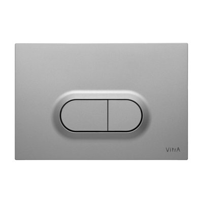 Rimless Wall Hung Toilet White & VITRA Concealed WC Cistern Frame Curve Plate-Complete Set - Anti-Fingerprint Plate