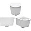 Rimless Wall Hung Toilet White & VITRA Concealed WC Cistern Frame Slim Plate- Wall Hung Toilet Only
