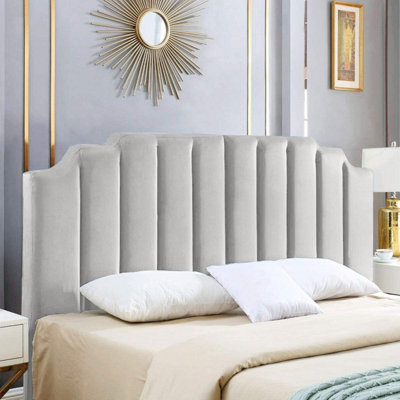 Rincon Plush 26 inch Strutted Headboard Silver