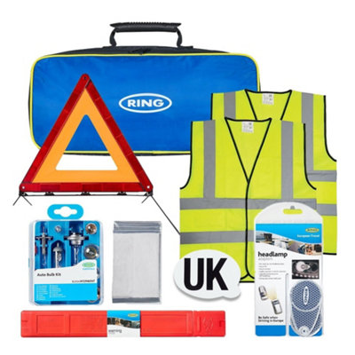 Ring European Essentials Travel Kit Car Emergency EU Legal Requirements ...