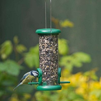 Ring-Pull TO-S1G Small Bird Feeder for Seeds - Green