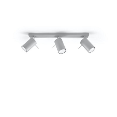 Ring Steel Grey 3 Light Classic Ceiling Light