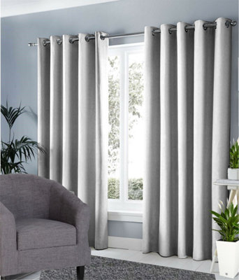 Ring Top Thermal Blackout Curtains - 46x54 Inches | DIY at B&Q