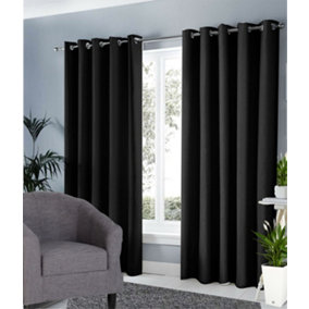 Ring Top Thermal Blackout Curtains - 90x90 Inches