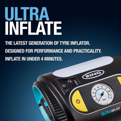 Ring Ultra Inflate 10 Tyre Inflator 12V Car Air Compressor Analogue ...