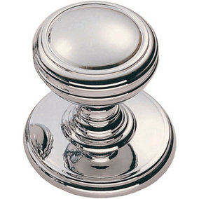 Ringed Tiered Cupboard Door Knob 25mm Diameter Polished Chrome Cabinet Handle