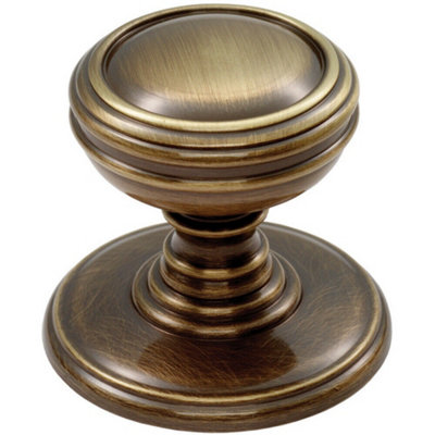 Ringed Tiered Cupboard Door Knob 30mm Diameter Bronze Cabinet Handle