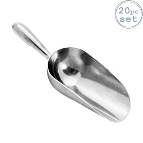 Rink Drink - Aluminium Ice Scoops - 5oz - Silver - Pack of 20