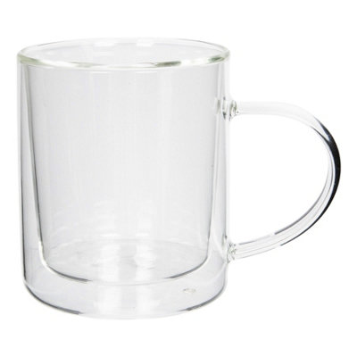 Rink Drink Double-Walled Glass Mugs Set - 360ml - Pack of 2