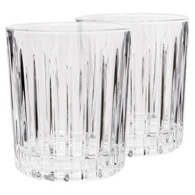 Rink Drink Fluted Whisky Glasses - 310ml - Pack of 2