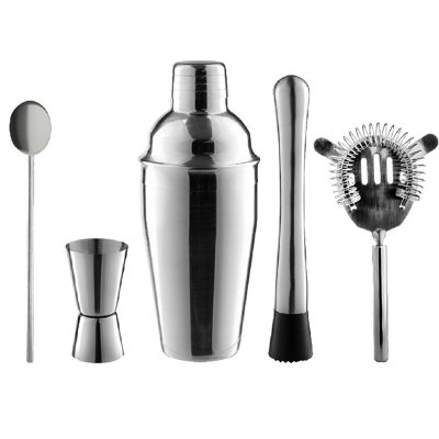 Papuya RE MIX SILVER Cocktail Shaker Silver Argento Set Barman