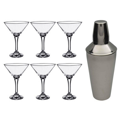 Rink Drink Martini Cocktail Shaker Set 175ml 7pc DIY at B&Q