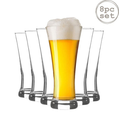 Rink Drink Pilsner Glasses - 380ml - Pack of 8