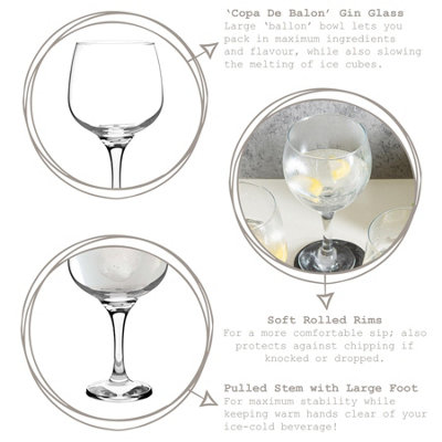 Rink Drink - Spanish Gin Glasses - 730ml - Pack of 4