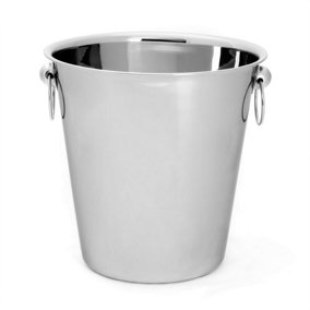 Rink Drink - Stainless Steel Ice Bucket - 4 Litre - Silver
