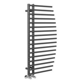 Rinse 1000x550mm Designer Bathroom Heated Towel Rail Radiator Ladder Style Grey
