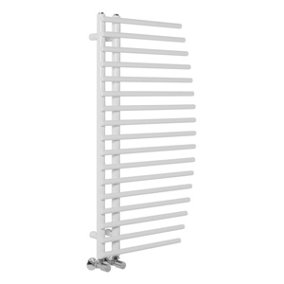 Rinse 1000x550mm Designer Bathroom Heated Towel Rail Radiator Ladder Style White