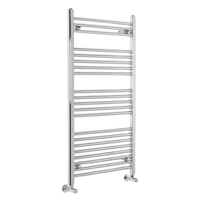 Rinse 1150x600mm Chrome Bathroom Heated Towel Rail Radiator Straight ...
