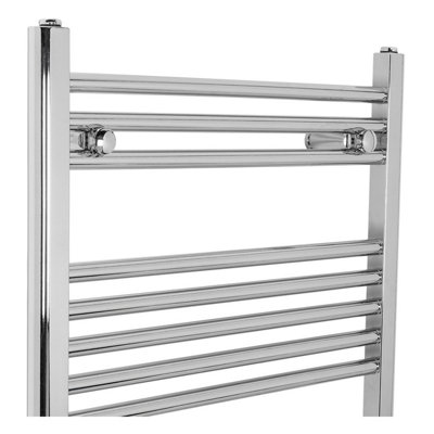 Rinse 1150x600mm Chrome Bathroom Heated Towel Rail Radiator Straight Ladder Style Towel Warmer