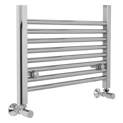 Rinse 1150x600mm Chrome Bathroom Heated Towel Rail Radiator Straight Ladder Style Towel Warmer