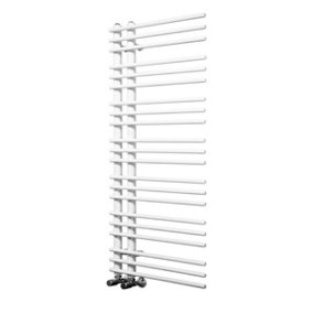 Rinse 1250x500mm Designer Bathroom Heated Towel Rail Radiator Ladder Style White