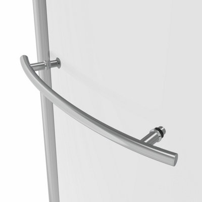 Rinse 1400x715mm 6mm Curved Toughened Safety Glass Pivot Bath Screen ...