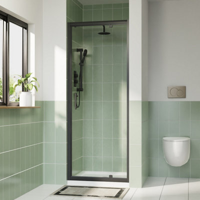 Nes Home 700 X 700mm Pivot Door Shower Enclosure & Side Panel Chrome - View #8