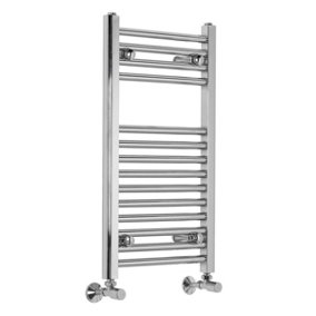 Rinse 700x400mm Chrome Bathroom Heated Towel Rail Radiator Straight Ladder Style Towel Warmer
