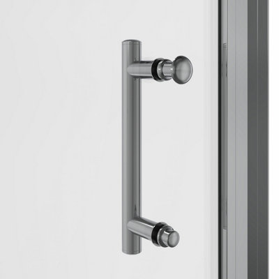 Aquariss 900mm Hinged Shower Enclosure Door With Stainless Steel