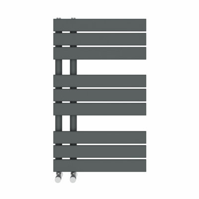 Rinse 824x500mm Flat Panel Bathroom Heated Towel Rail Radiator Sand Grey