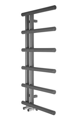 Rinse 988x500mm Designer Bathroom Heated Towel Rail Radiator Grey