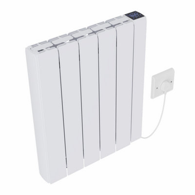 Rinse Bathrooms 1500W Electric Ceramic Radiator with Smart WIFI Connection, Daily & Weekly Timer Function, Open Window Function