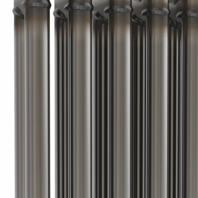 Rinse Bathrooms 1500x380mm Raw Metal Vertical Column Radiator Double Traditional Cast Iron Style Bathroom Radiator