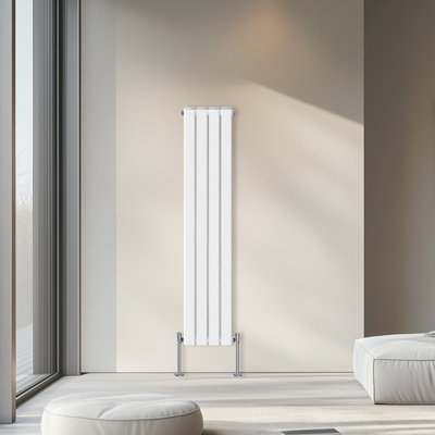 Rinse Bathrooms 1600x272mm Vertical Column Designer Radiator White Double Flat Panel Radiators