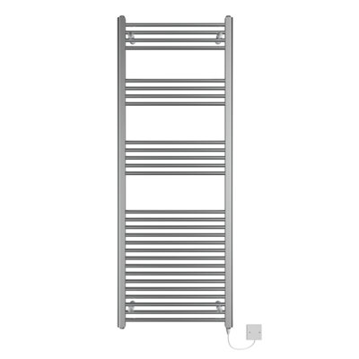 Rinse Bathrooms 1600x600mm 700w Electric Heated Towel Rail Radiator Warmer Chrome Bathroom Electric Towel Radiator Rad Straight