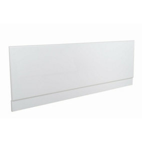 Rinse Bathrooms 1700 mm Gloss White Front Straight Wrapped Wood Bath Panel