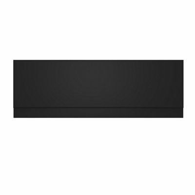 Rinse Bathrooms 1700mm Front Straight Wood Bath Panel 18mm MDF Painting Matte Black Adjustable Height for Bathroom Soaking Tub