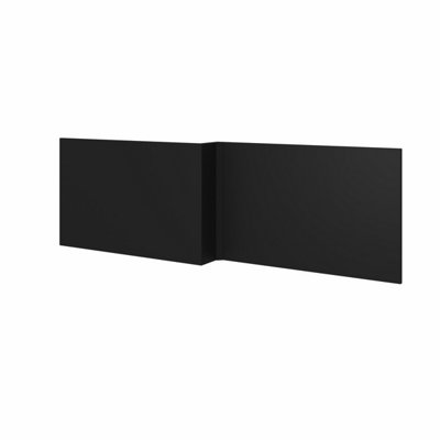 Rinse Bathrooms 1700mm L Shape Bath Front Panel 18mm MDF Painting Matte Black Adjustable Height for Bathroom Soaking Tub