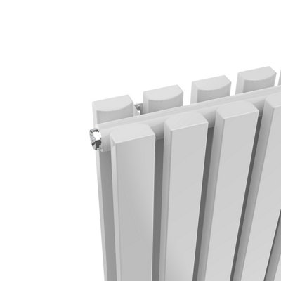 Rinse Bathrooms 1800 x 340mm White Vertical Designer Radiator Rad Double Column Radiator Rad Rectangular Flat Panel