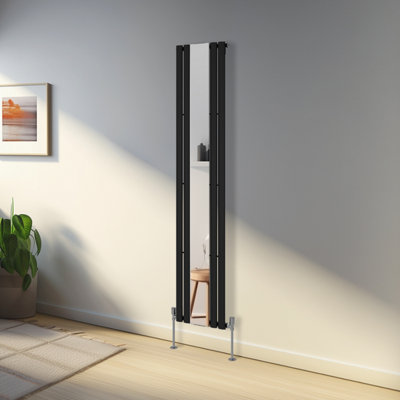 Rinse Bathrooms 1800x380mm Vertical Column Designer Mirror Radiator ...