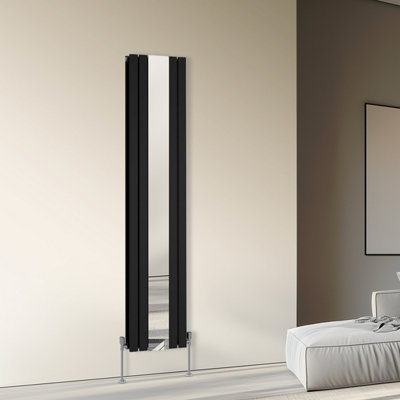 Rinse Bathrooms 1800x417mm Vertical Column Designer Mirror Radiator ...
