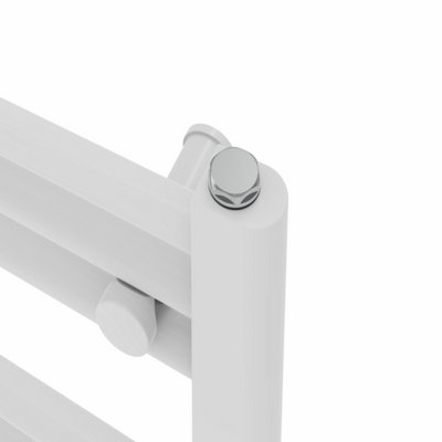 Rinse Bathrooms 400W Electric Heated Warming Towel Rail Bathroom Radiator White - 800x600mm