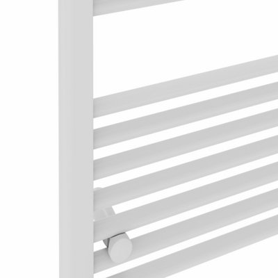 Rinse Bathrooms 400W Electric Heated Warming Towel Rail Bathroom Radiator White - 800x600mm