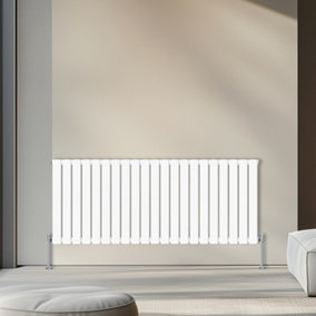Rinse Bathrooms 600x1428mm Horizontal Column Designer Radiator White Single Flat Panel Radiators
