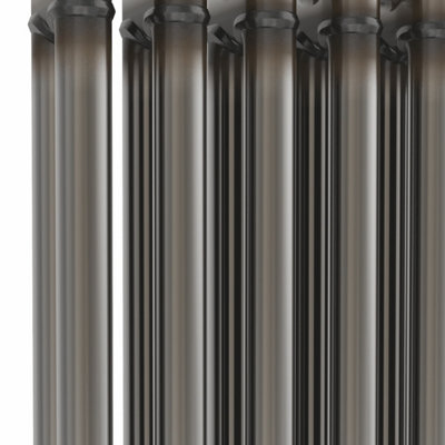 Rinse Bathrooms 600x1460mm Raw Metal Horizontal Column Radiator Double ...